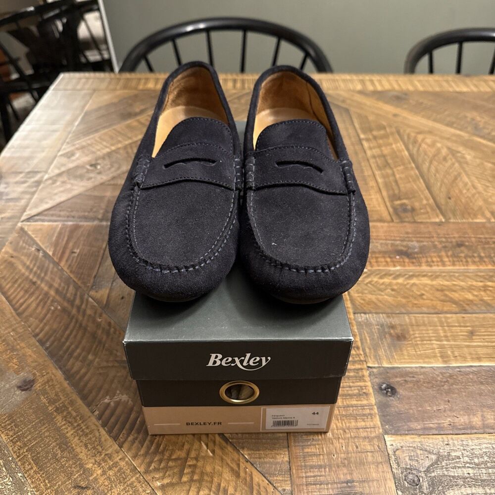 Bexley Ferguson Velours Marine II Driving Loafers Shoes Navy – EU 44 / US 10.5
